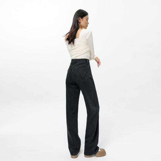 Jeans Bicolor Negro y Gris para Mujer - Estilo Versátil - Image 3