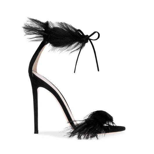 Tacones Stiletto con Tiras de Plumas - Elegancia y Sofisticación - Image 10