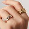 Anillo de Plata con Diseño Colmena para Mujer