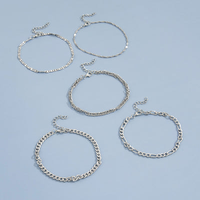 Set de 5 Tobilleras Cadena Serpiente Retro Metal Elegante - Image 14