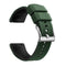 Silicone Double Layer Color Strap Stainless Steel Comfortable Waterproof Green Black Silver Buckle 20mm
