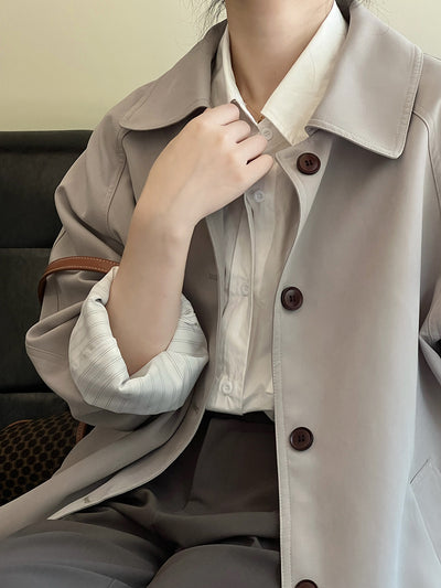 Gabardina Estilo Coreano para Mujer - Colección Otoño - Image 14