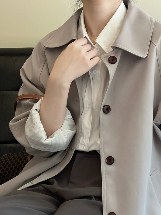 Gabardina Estilo Coreano para Mujer - Colección Otoño - Image 14