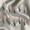 Parches de Uñas Artesanales Azul Marino