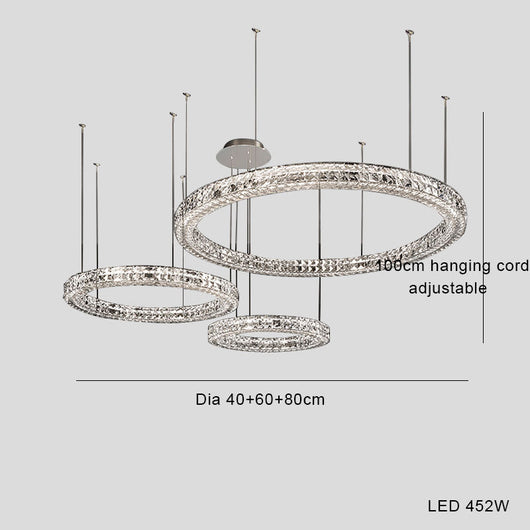 Lámpara de Araña LED Cristal Lujo Moderno Minimalista - Image 12