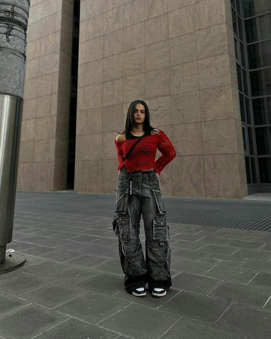 Jeans de Trabajo Estilo Urbano con Múltiples Bolsillos y Detalles Desgastados - Image 10