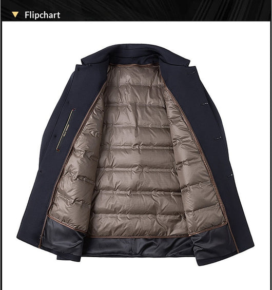 Abrigo de Plumón Desmontable para Hombre - Largo Medio - Image 18