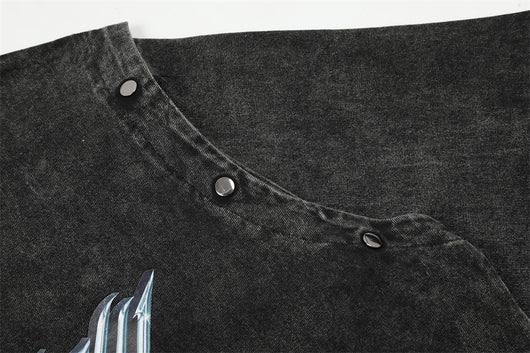 Playera Personalizada Punk con Letras para Hombre - Image 10