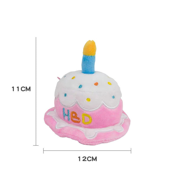 Juguete Peluche Interactivo con Gorro de Cumpleaños para Perros y Gatos - Image 2
