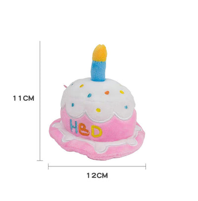 Juguete Peluche Interactivo con Gorro de Cumpleaños para Perros y Gatos - Image 2