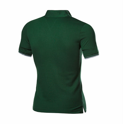 Camisa de Cuello Parado con Letras Bordadas de Manga Corta - Image 19