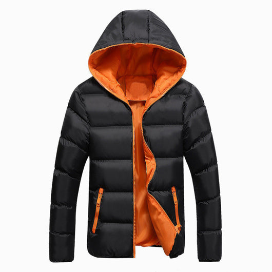 Abrigo Acolchado con Capucha para Hombre Talla Grande - Image 4