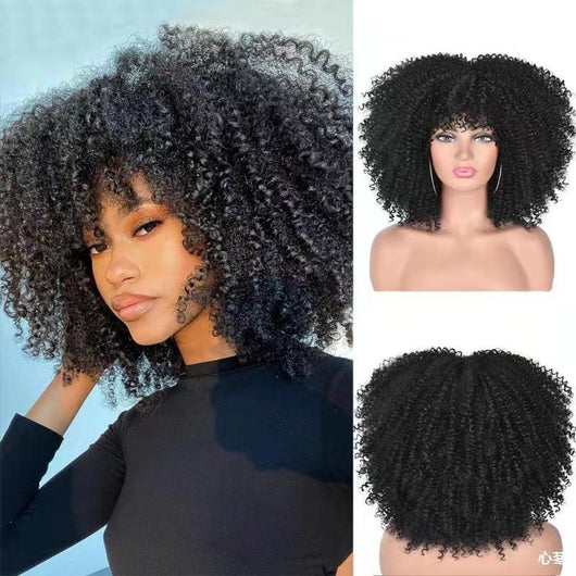 Peluca Afro Rizada Cabello Corto Africano - Image 15