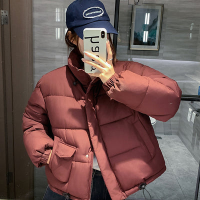 Chaqueta Acolchada Corta Estilo Coreano para Mujer - Image 2