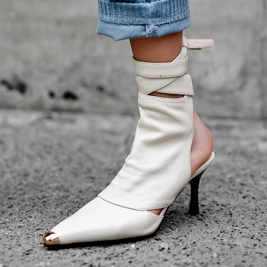 Sandalias Stiletto Punta Afilada con Detalle Metálico - Image 2