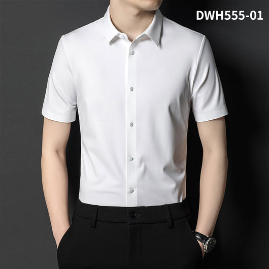 Camisa Manga Corta Ice Silk Sin Costuras para Hombre - Image 6