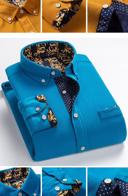 Camisa Térmica de Pana con Forro Polar para Hombre - Abrigo Invernal - Image 15