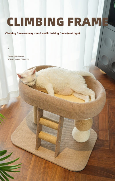 Nido para Gatos con Rascador de Cuerda de Cáñamo y Bordes Biselados - Image 10