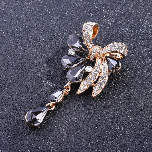 Broche Corsage Alas de Ópalo Cristal para Suéter y Cardigan