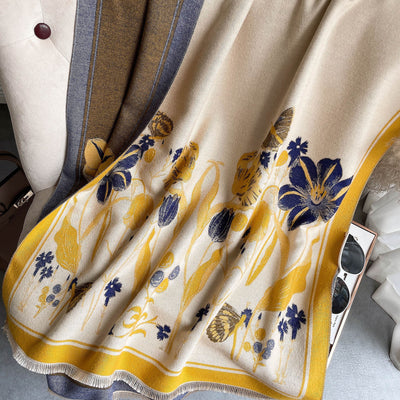Manta Térmica de Cachemira con Diseño Floral Jaquard para Aire Acondicionado - Image 10