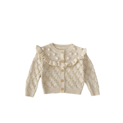 Chaqueta Tejida Hueca Hecha a Mano para Bebés y Niños - Image 5