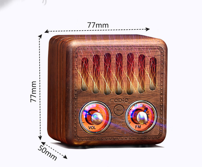 Parlante Bluetooth Retro en Madera de Nogal - Image 7