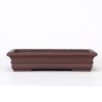 Maceta Rectangular de Cerámica Púrpura Artesanal - Drenaje Óptimo para Plantas - Image 2