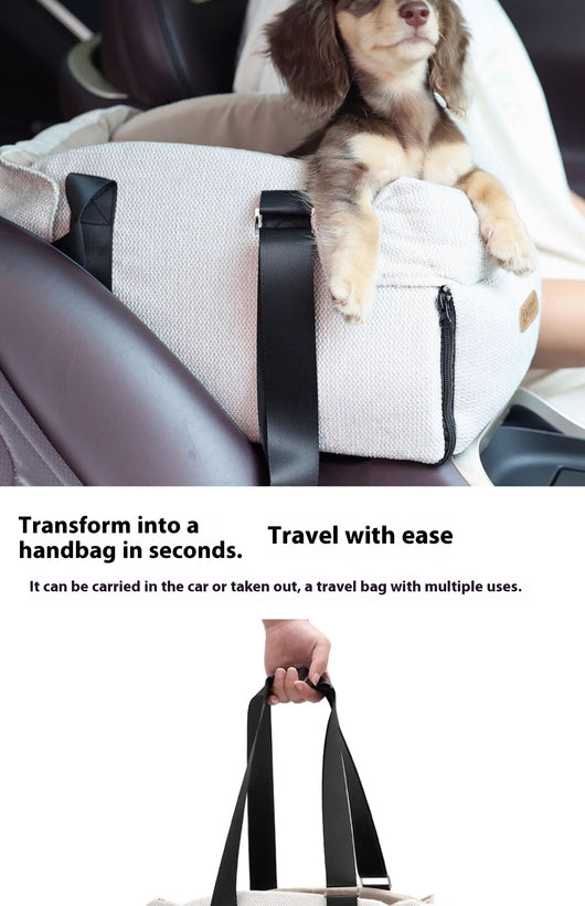 Nido para Mascota en Auto con Bolsa Pañalera Dual - Image 6