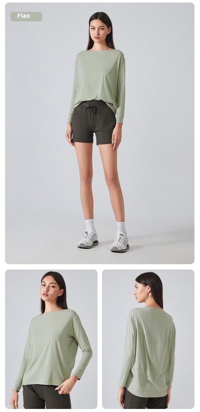 Blusa Deportiva Suelta de Manga Larga Efecto Segunda Piel - Image 21