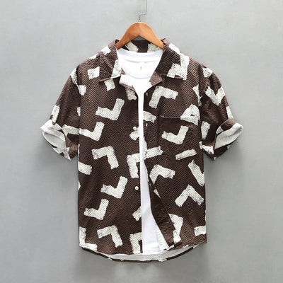 Camisa Casual de Manga Corta para Hombre - Comodidad de Verano - Image 9