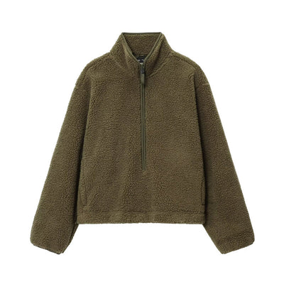 Sudadera Deportiva Teddy de Cierre con Cremallera - Colores Sólidos Versátil - Image 4