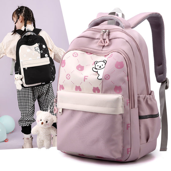 Mochila Escolar Osito Tierna Grande y Ligera para Primaria