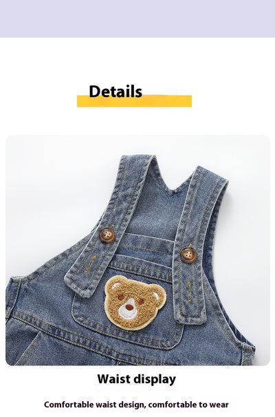 Overol Denim Infantil con Estampado Retro Vintage - Image 10