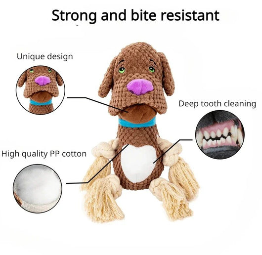 Juguete Interactivo para Perros con Sonidos y Cuerda de Algodón Resistente - Image 6