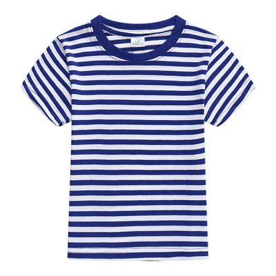 Camiseta Infantil a Rayas Azul y Blanco - Image 11