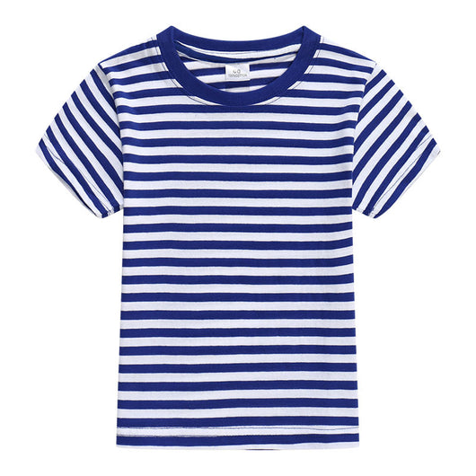 Camiseta Infantil a Rayas Azul y Blanco - Image 11