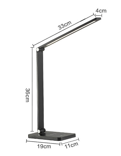 Lámpara de Escritorio LED con Protección Ocular y Carga Inalámbrica Dual - Image 10