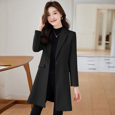 Abrigo Trench Coat Midi Negro para Mujer - Image 4