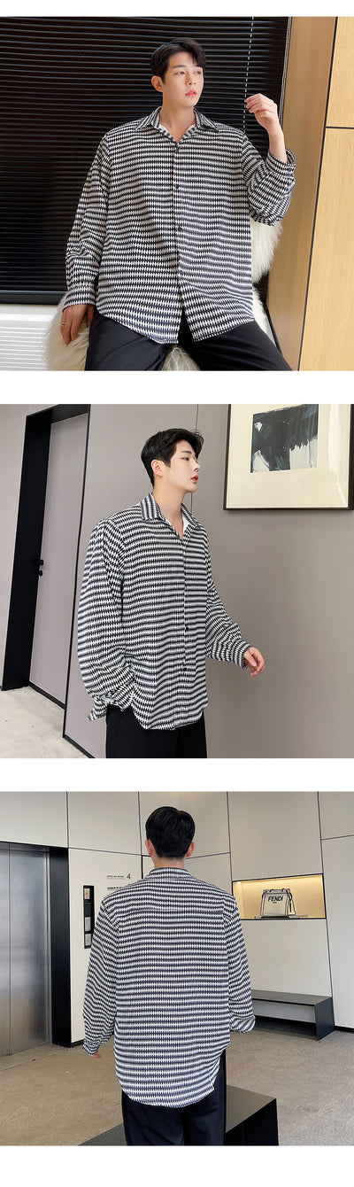 Camisa Suelta Coreana de Manga Larga para Hombre - Image 9