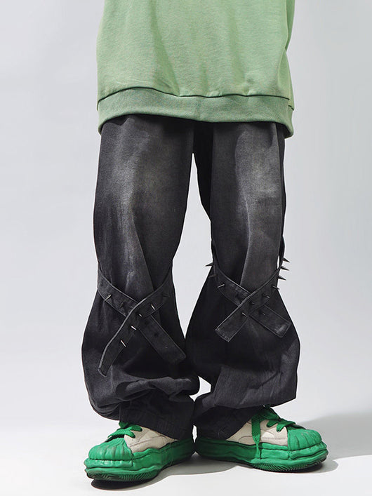 Pantalón Recto de Pierna Ancha con Corte Holgado - Image 11