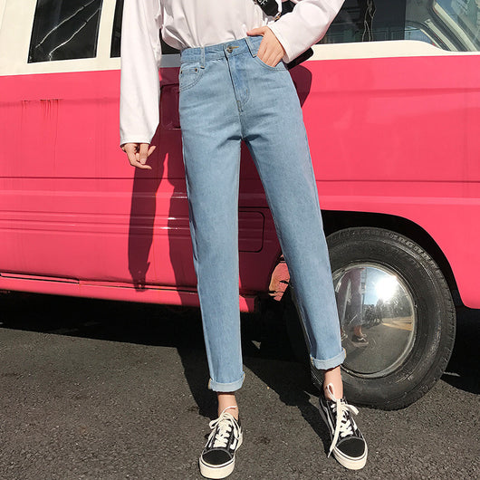 Pantalones Harem Denim Cropped Sueltos para Mujer - Image 3