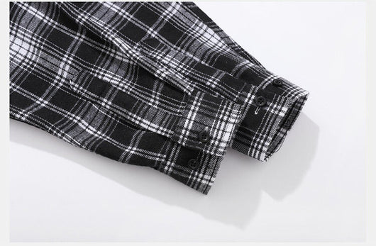 Camisa-Chaqueta Casual de Cuadros para Hombre - Image 30