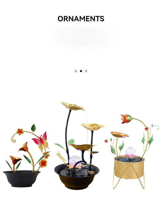 Fuente de Escritorio en Hierro Artístico - Decoración de Agua para Hogar y Oficina - Image 3