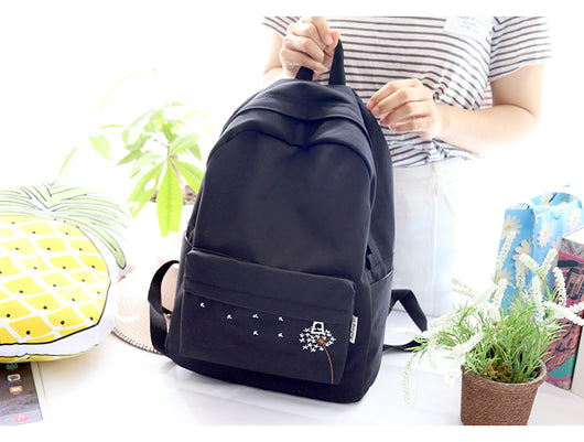 Mochila Escolar Diente de León para Niñas con Bordado Floral - Image 4