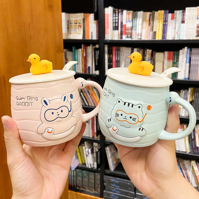 Taza de Cerámica con Patito Amarillo Adorable para el Hogar - Image 10