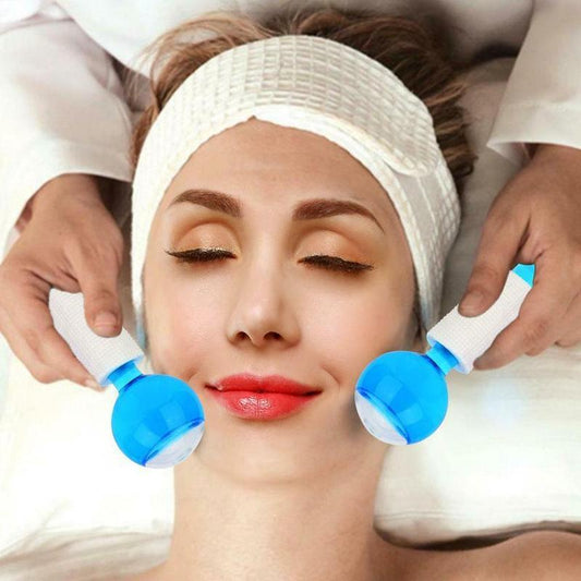 Masajeador Facial Antiinflamatorio con Bola Fría y Martillo Vibratorio