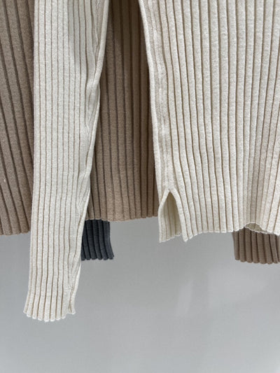 Suéter de Punto Ajustado con Cuello Amplio - Diseño Versátil y Estilizador - Image 16