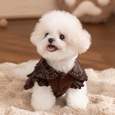 Vestido Suéter Cuadros para Mascotas - Falda Térmica Forrada en Fleece para Perros y Gatos - Image 29