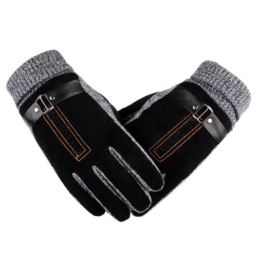 Guantes de Piel de Cerdo para Hombre Invierno Esquí Conducción Outdoor - Image 7