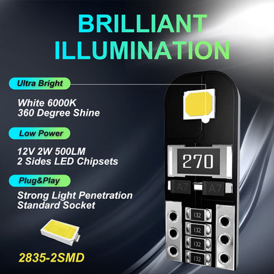 Bombilla LED T10 W5W para Luces de Posición y Ancho - Image 7